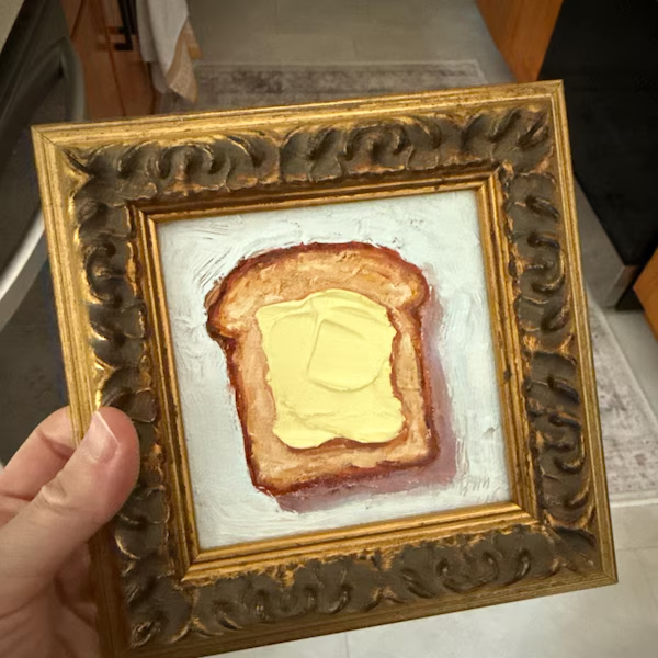 Painting of Butter Original Framed oil Artwork