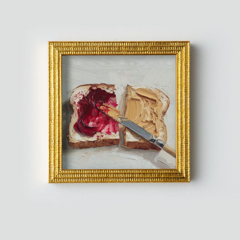 Painting of Butter Original Framed oil Artwork